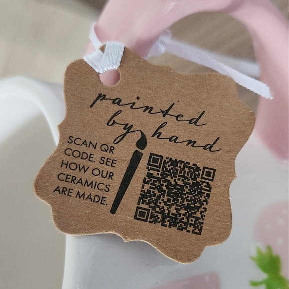 Lang Strawberry Coffee Mug NWT - hand painted, features strawberries, cup office - Picture 3 of 15